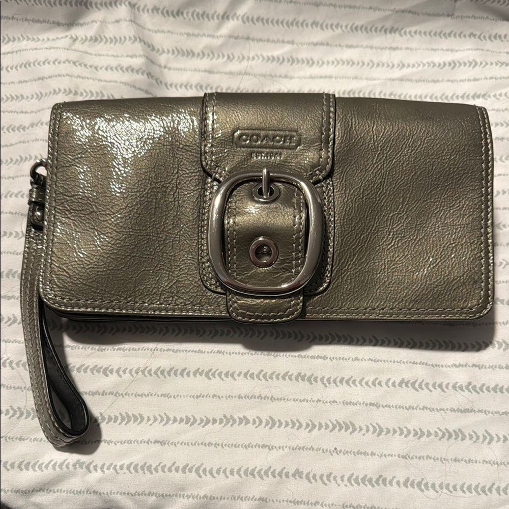 Coach Metallic Wristlet Wallet